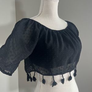 Black Summer Crop Top